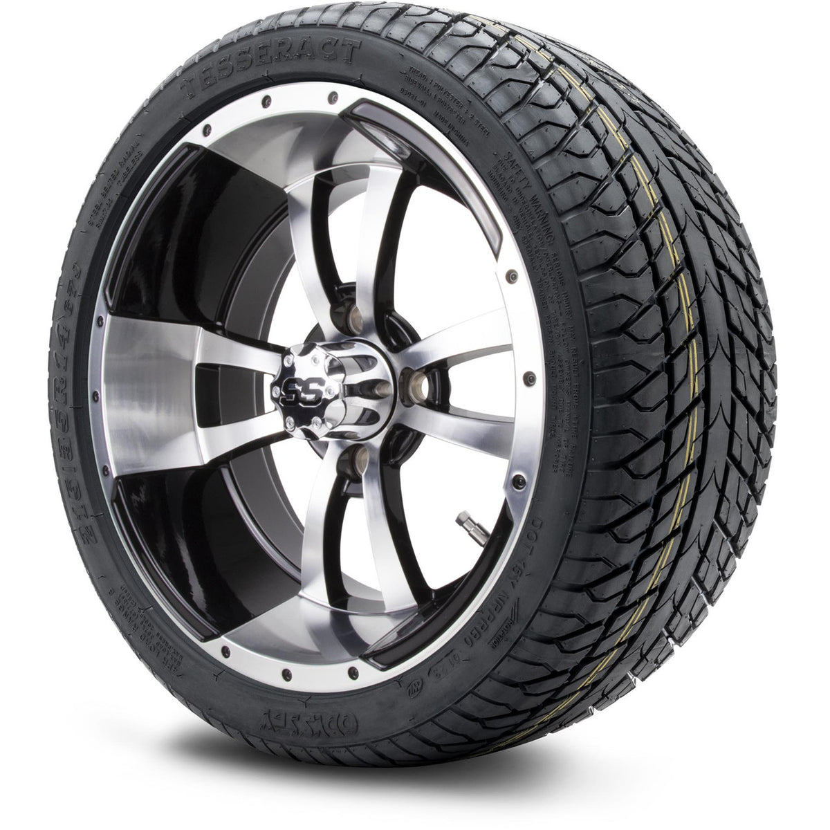 MODZ® 14" Storm Trooper Machined Black Wheels & Street Tires Combo