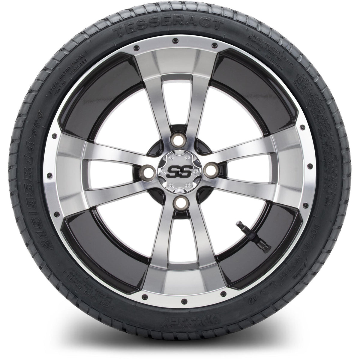 MODZ® 14" Storm Trooper Machined Black Wheels & Street Tires Combo
