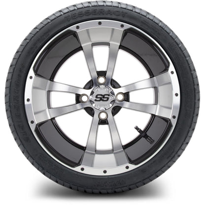 MODZ® 14" Storm Trooper Machined Black Wheels & Street Tires Combo
