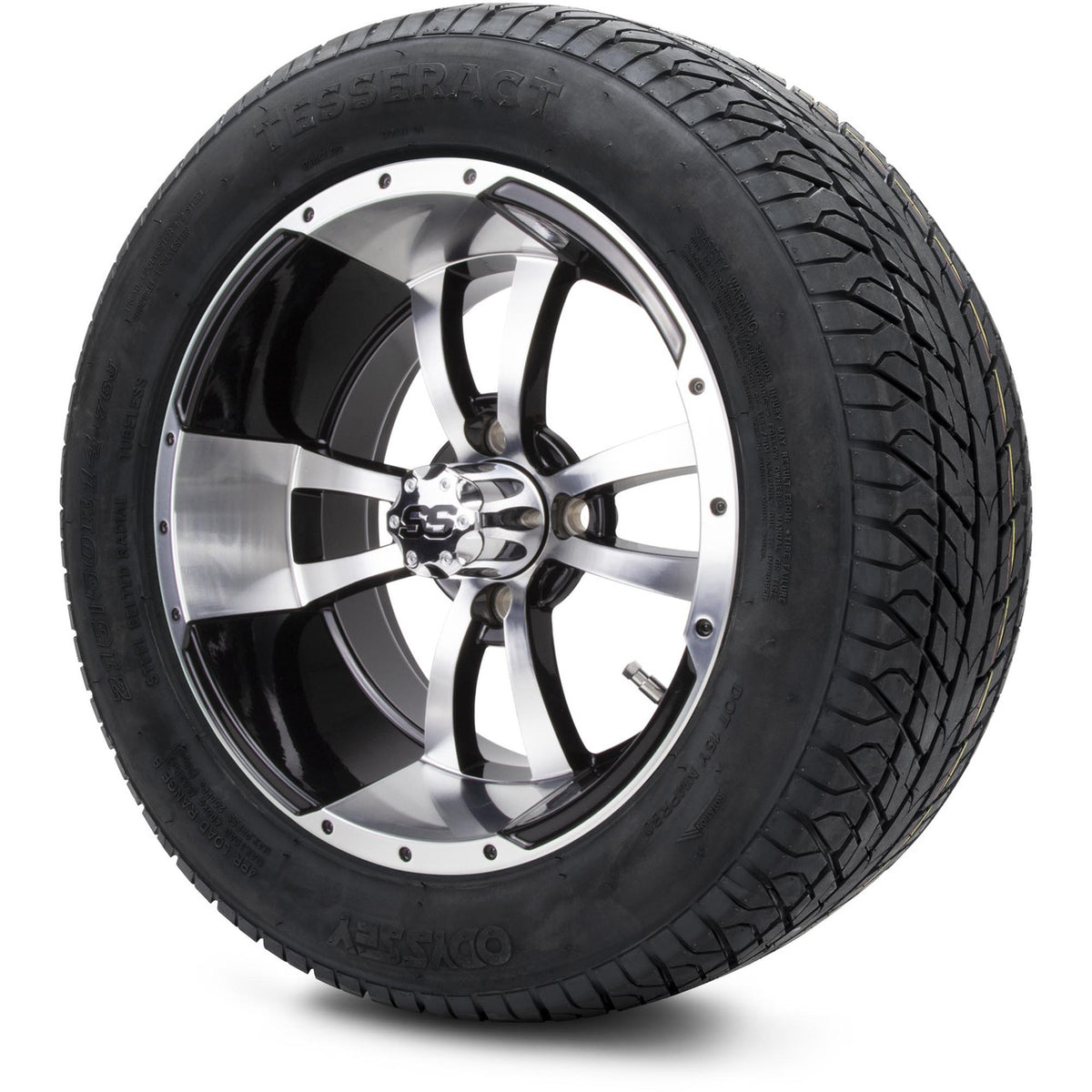 MODZ® 14" Storm Trooper Machined Black Wheels & Street Tires Combo