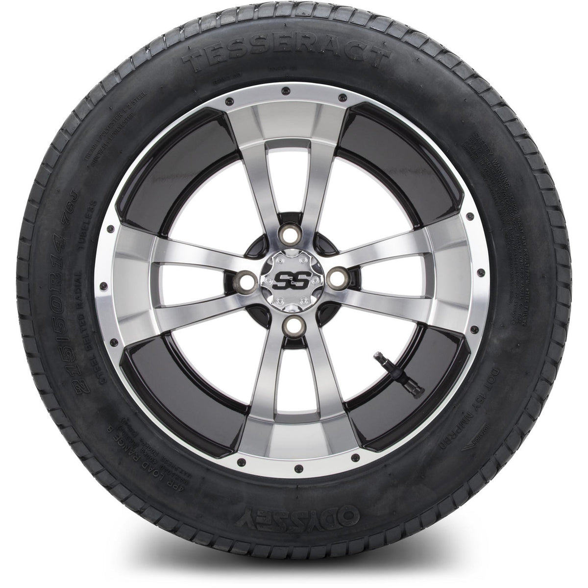 MODZ® 14" Storm Trooper Machined Black Wheels & Street Tires Combo