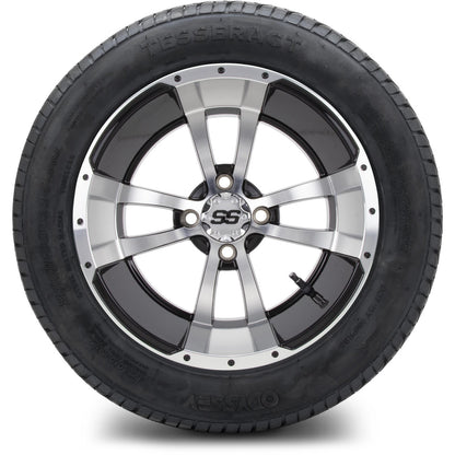 MODZ® 14" Storm Trooper Machined Black Wheels & Street Tires Combo