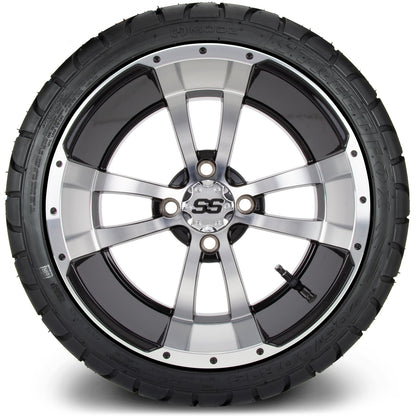 MODZ® 14" Storm Trooper Machined Black Wheels & Street Tires Combo