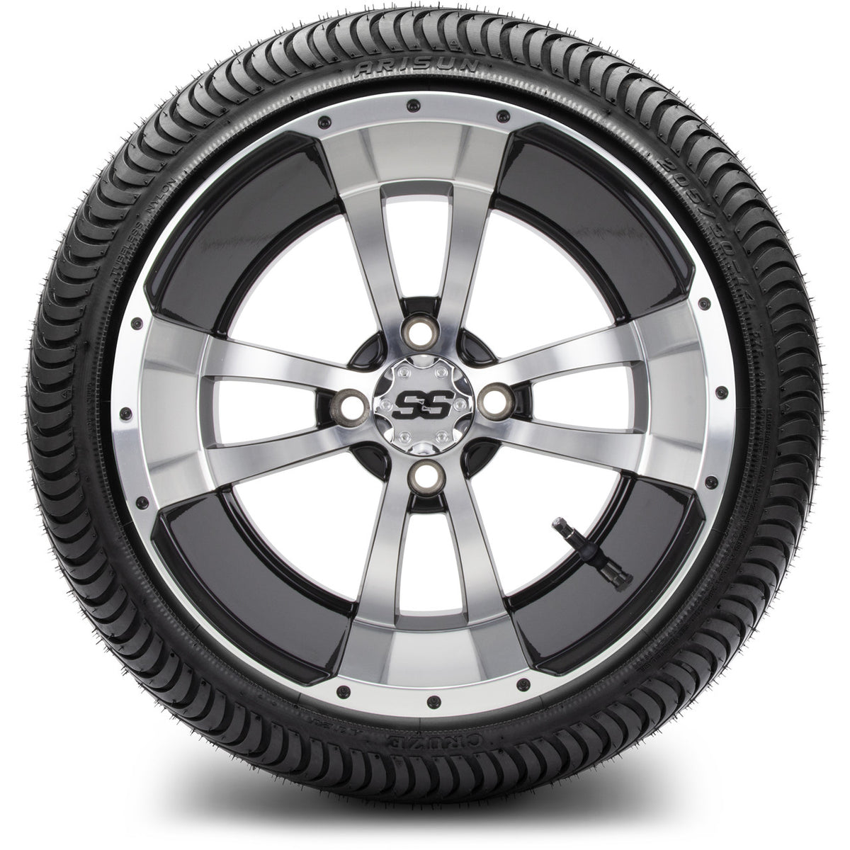 MODZ® 14" Storm Trooper Machined Black Wheels & Street Tires Combo