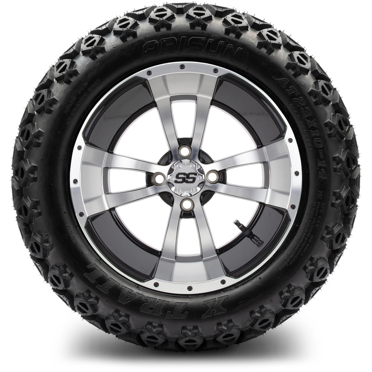 MODZ® 14" Storm Trooper Machined Black Wheels & Off-Road Tires Combo