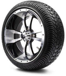 MODZ® 14" Storm Trooper Machined Black Wheels & Street Tires Combo