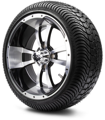 MODZ® 14" Storm Trooper Machined Black Wheels & Street Tires Combo