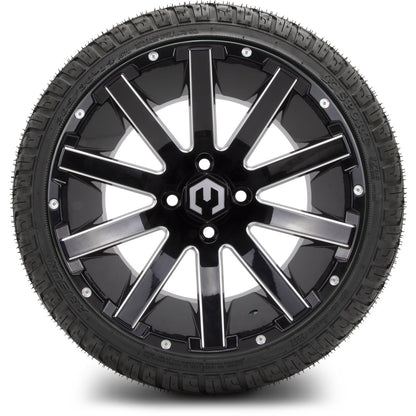 MODZ® 14" Mauler Glossy Black with Ball Mill Wheels & Street Tires Combo