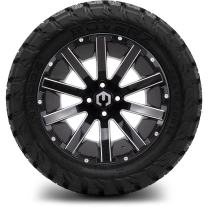 MODZ® 14" Mauler Glossy Black with Ball Mill Wheels & Off-Road Tires Combo