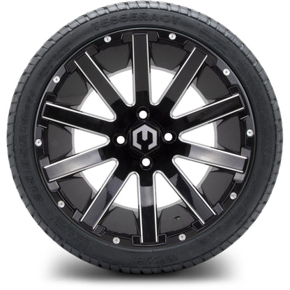 MODZ® 14" Mauler Glossy Black with Ball Mill Wheels & Street Tires Combo