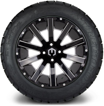 MODZ® 14" Mauler Glossy Black with Ball Mill Wheels & Street Tires Combo