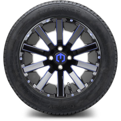 MODZ® 14" Mauler Glossy Black and Blue with Ball Mill Wheels & Street Tires Combo