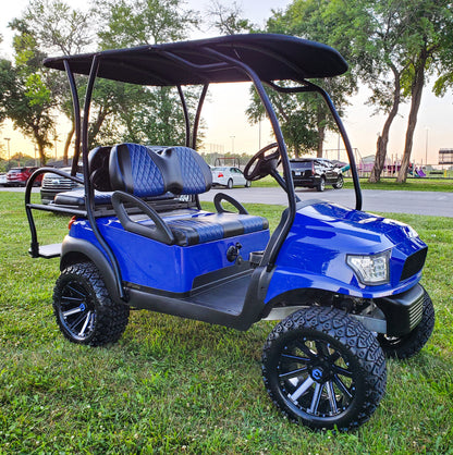 MODZ® 12" Mauler Blue and Black with Ball Mill Wheels & Off-Road Tires Combo