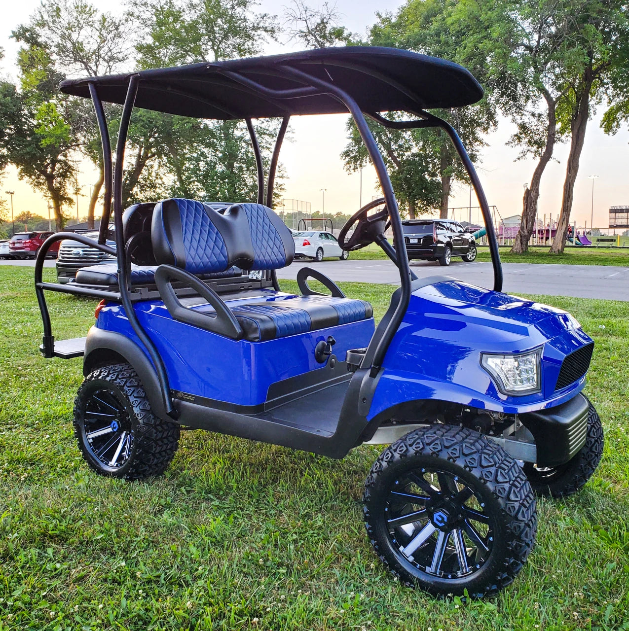 MODZ® Mauler Blue & Black 14" Golf Cart Wheel