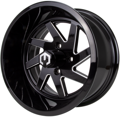 MODZ® Fury Glossy Black 14" Golf Cart Wheel