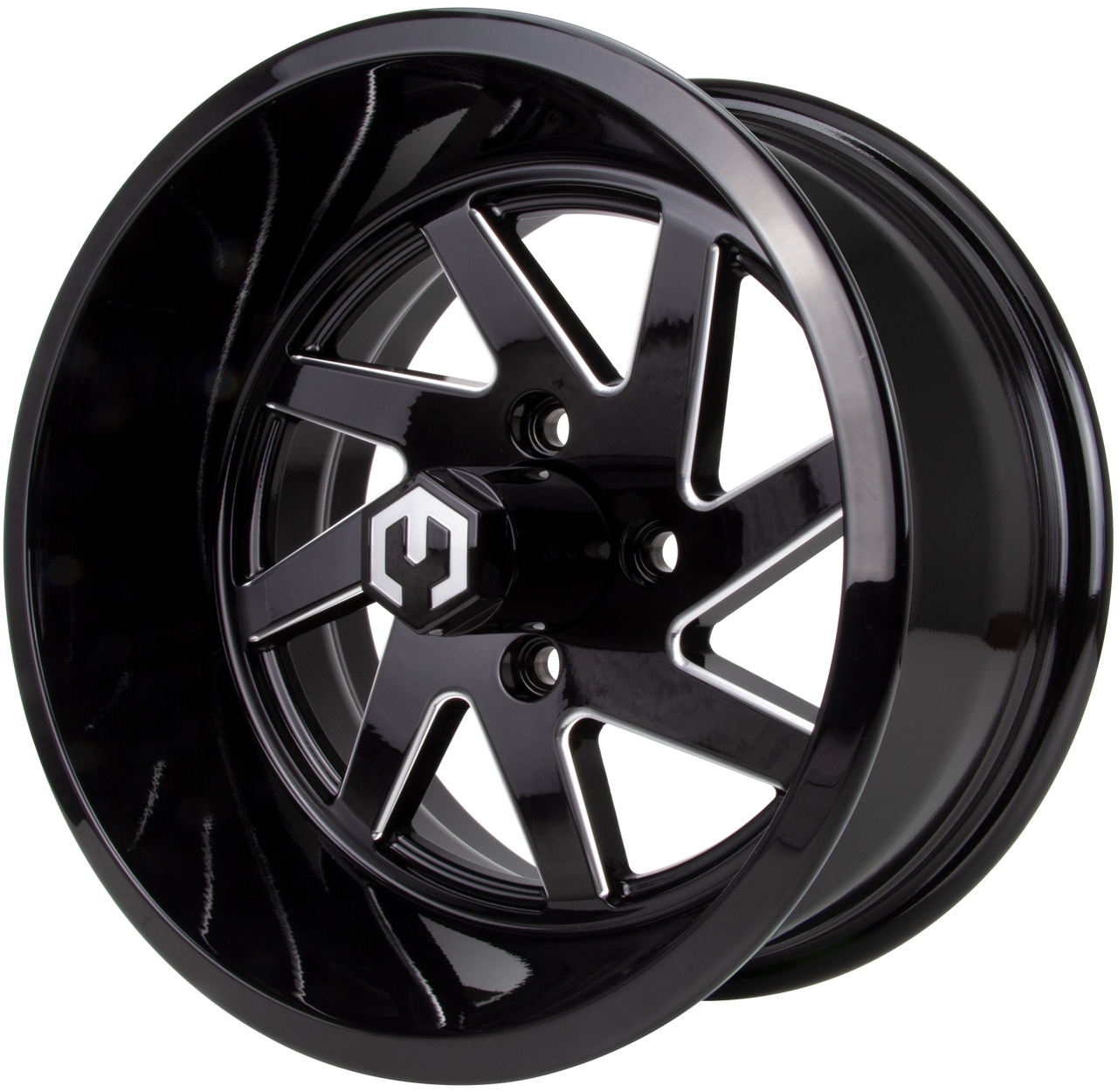 MODZ® Fury Glossy Black 14" Golf Cart Wheel