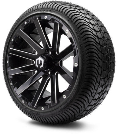 MODZ® 14" Mauler Glossy Black with Ball Mill Wheels & Street Tires Combo