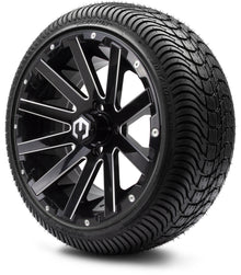 MODZ® 14" Mauler Glossy Black with Ball Mill Wheels & Street Tires Combo
