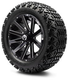MODZ® 14" Mauler Glossy Black with Ball Mill Wheels & Off-Road Tires Combo