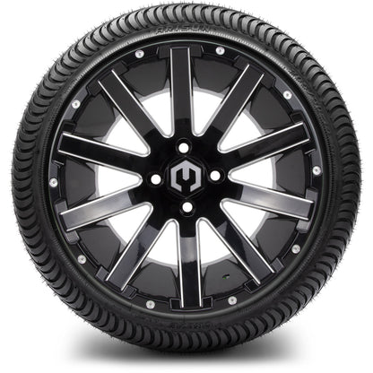 MODZ® 14" Mauler Glossy Black with Ball Mill Wheels & Street Tires Combo