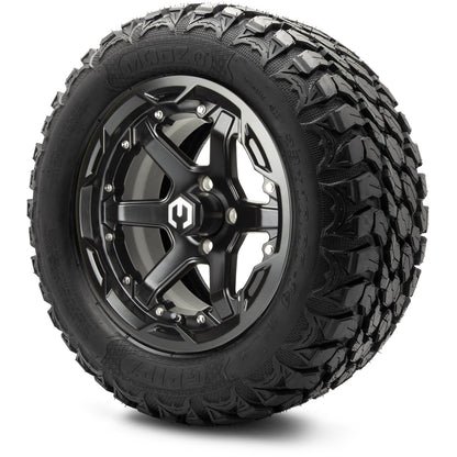 MODZ® 14" Gladiator Glossy Black Wheels and Off-Road Tires Combo
