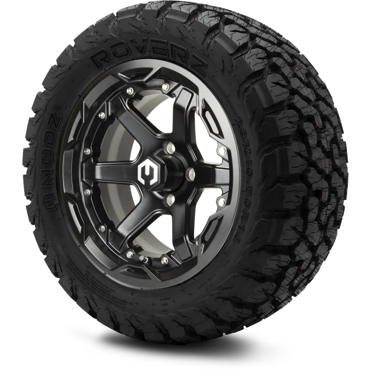 MODZ® 14" Gladiator Glossy Black Wheels and Off-Road Tires Combo