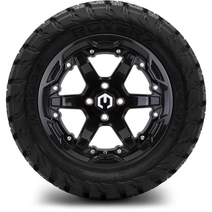 MODZ® 14" Gladiator Glossy Black Wheels and Off-Road Tires Combo