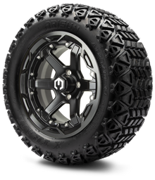 MODZ® 14" Gladiator Glossy Black Wheels and Off-Road Tires Combo