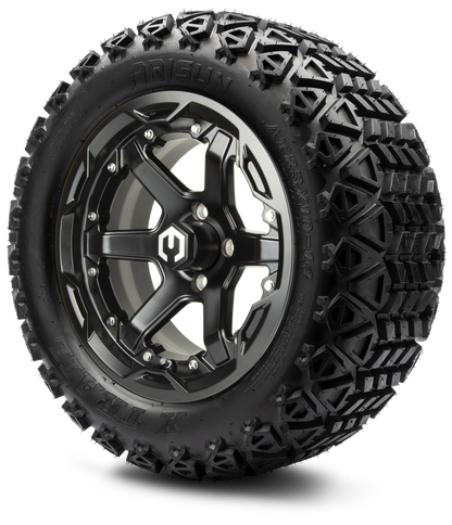 MODZ® 14" Gladiator Glossy Black Wheels and Off-Road Tires Combo