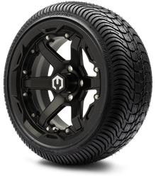 MODZ® 14" Gladiator Matte Black Wheels and Street Tires Combo