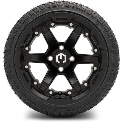 MODZ® 14" Gladiator Matte Black Wheels and Street Tires Combo