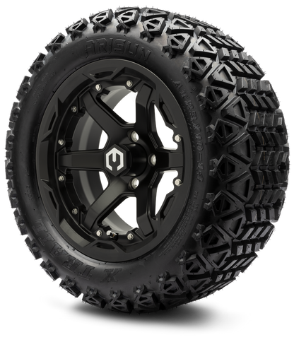MODZ® 14" Gladiator Matte Black Wheels and Off-Road Tires Combo