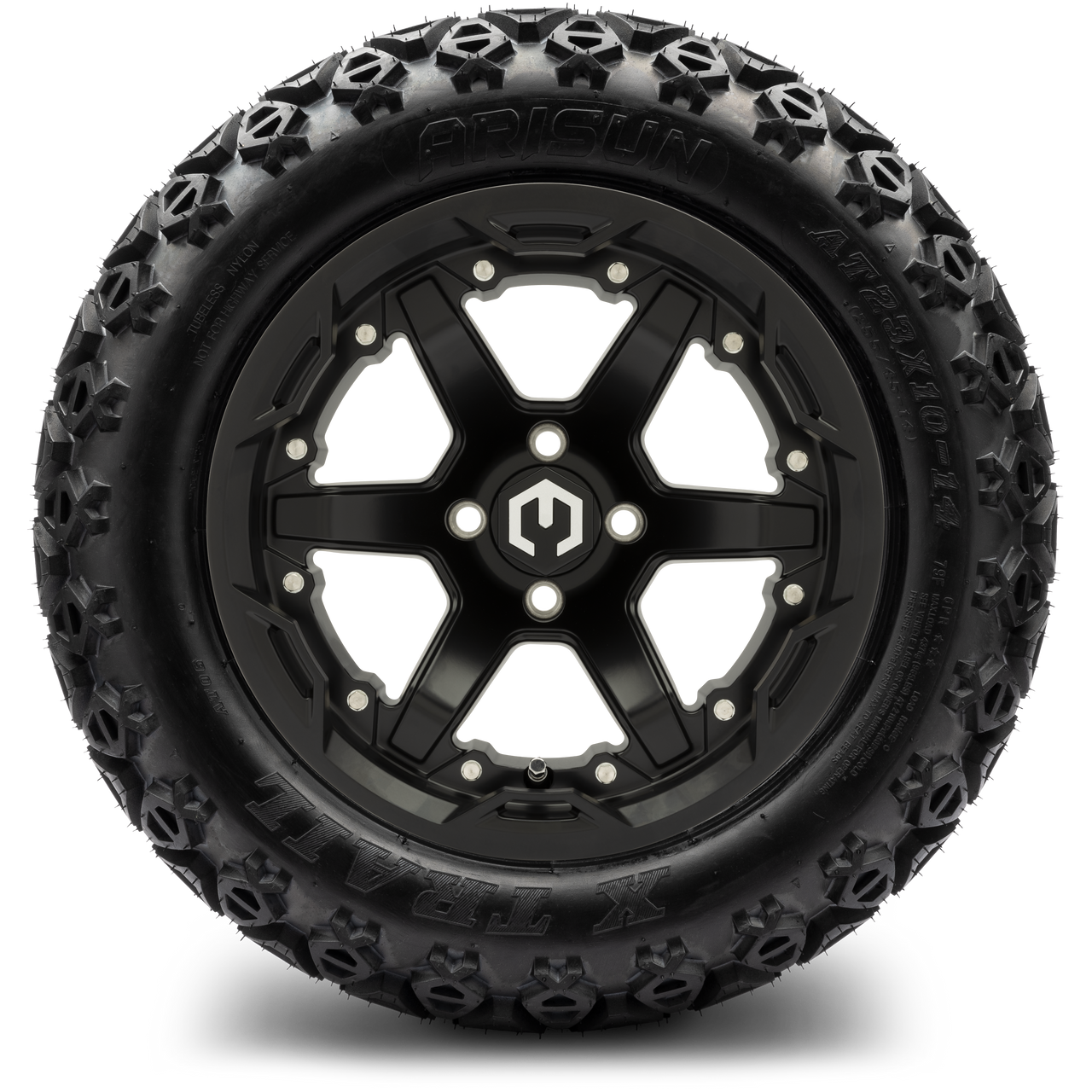 MODZ® 14" Gladiator Matte Black Wheels and Off-Road Tires Combo