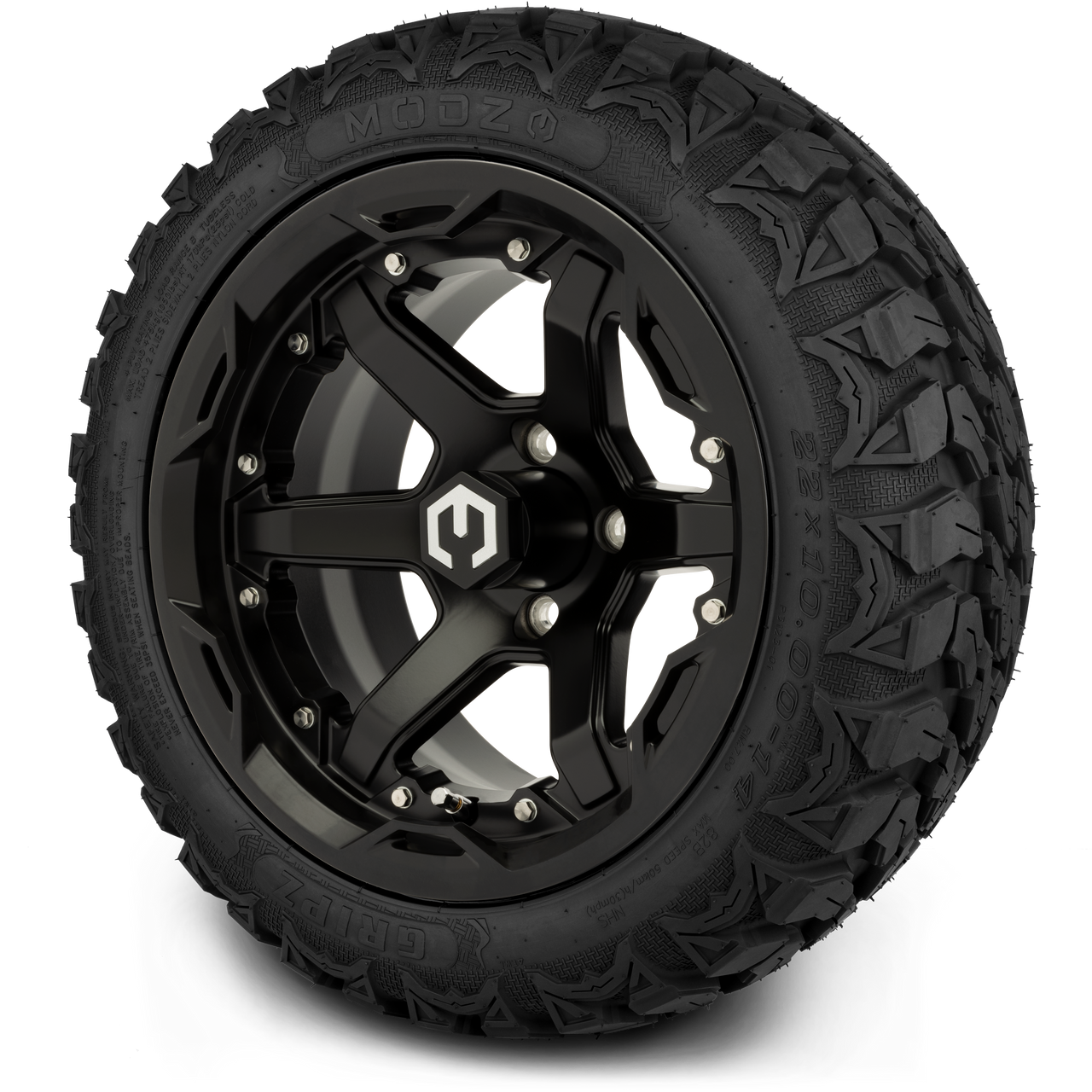 MODZ® 14" Gladiator Matte Black Wheels and Off-Road Tires Combo