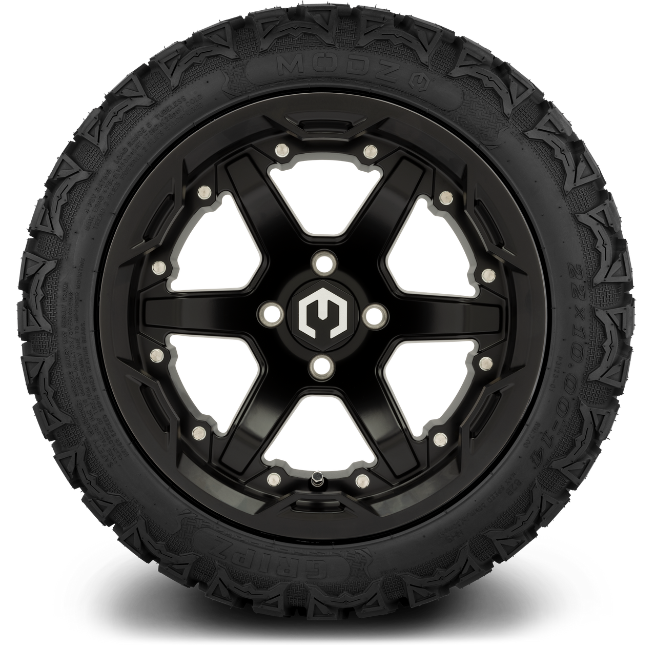 MODZ® 14" Gladiator Matte Black Wheels and Off-Road Tires Combo