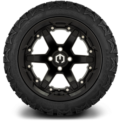 MODZ® 14" Gladiator Matte Black Wheels and Off-Road Tires Combo