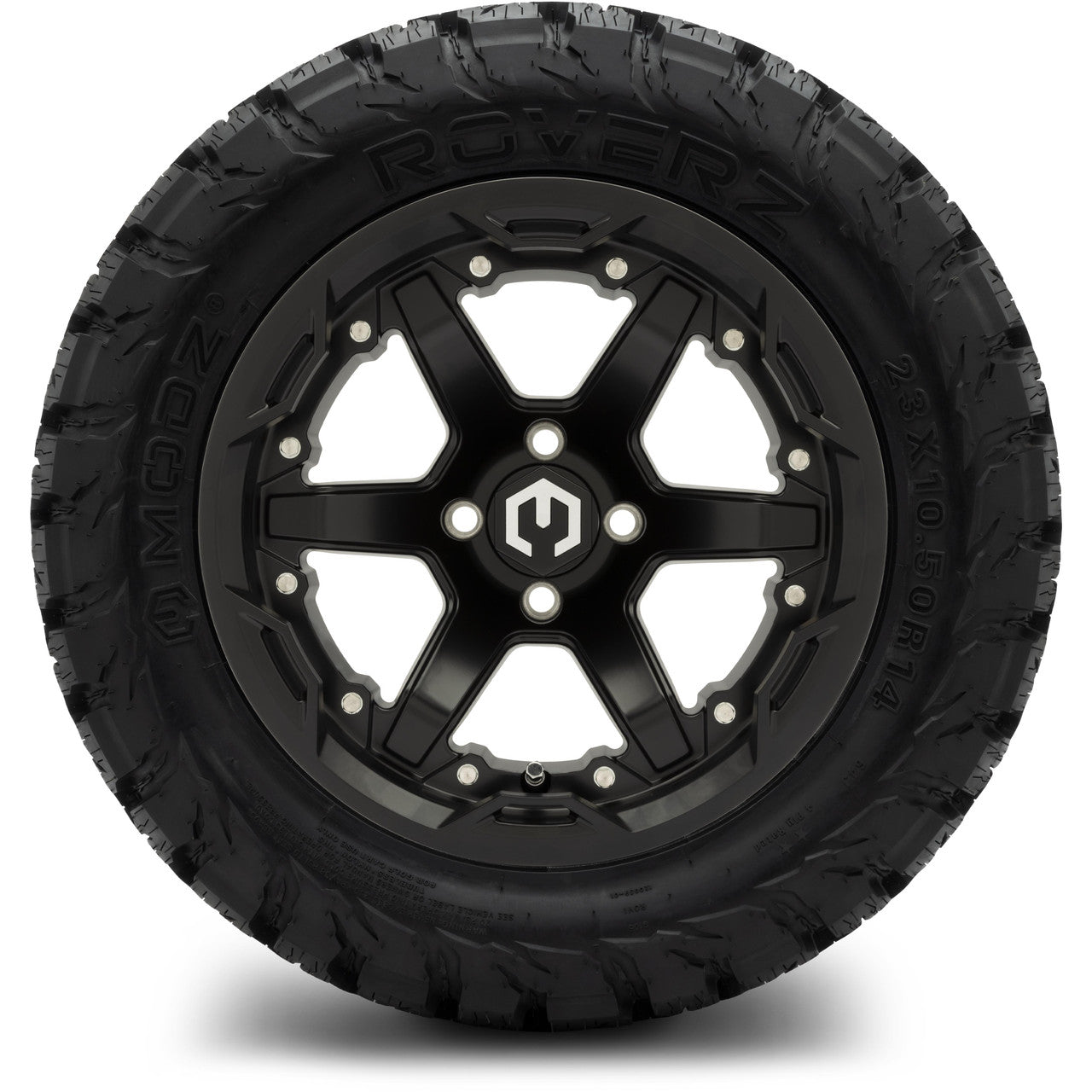 MODZ® 14" Gladiator Matte Black Wheels and Off-Road Tires Combo