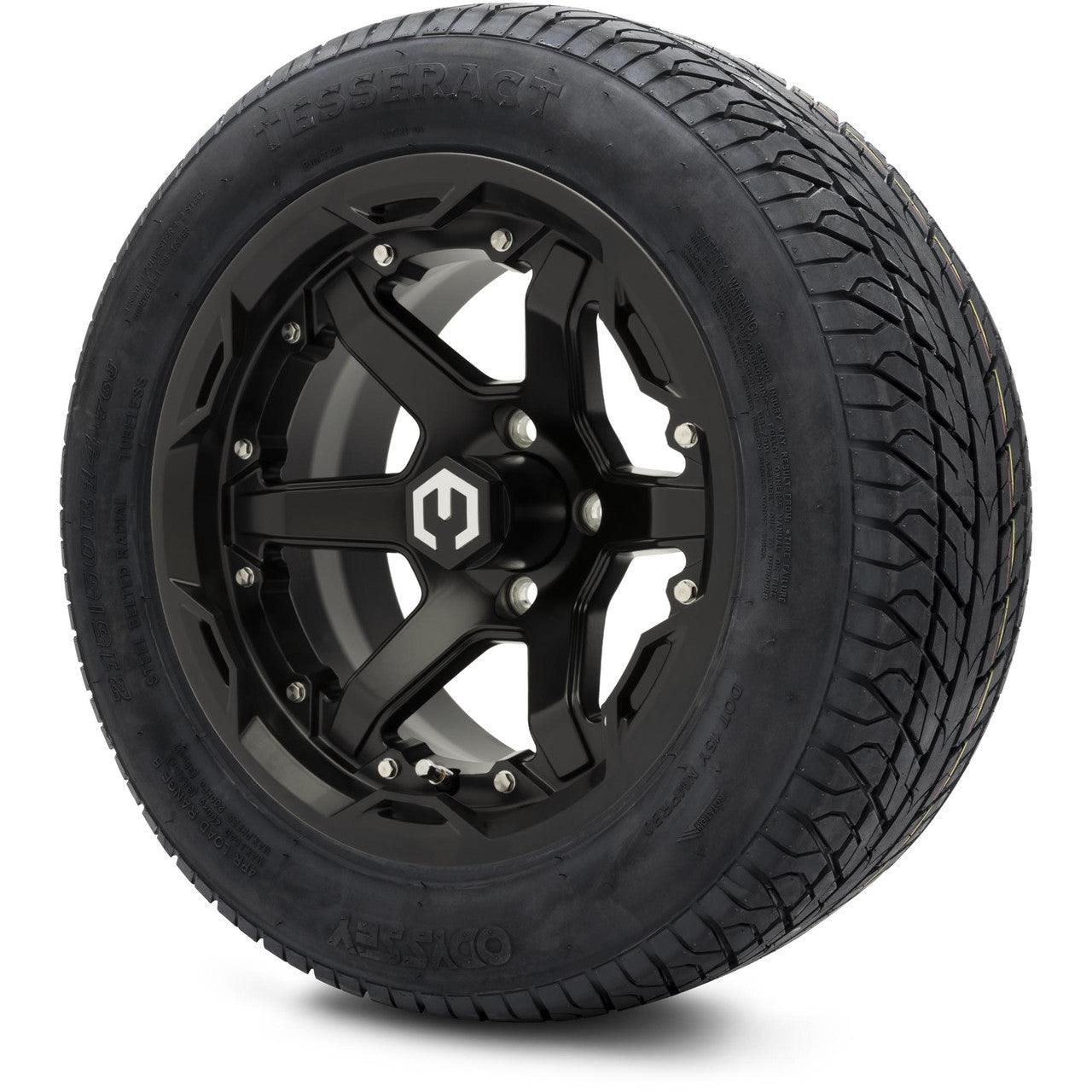 MODZ® 14" Gladiator Matte Black Wheels and Street Tires Combo