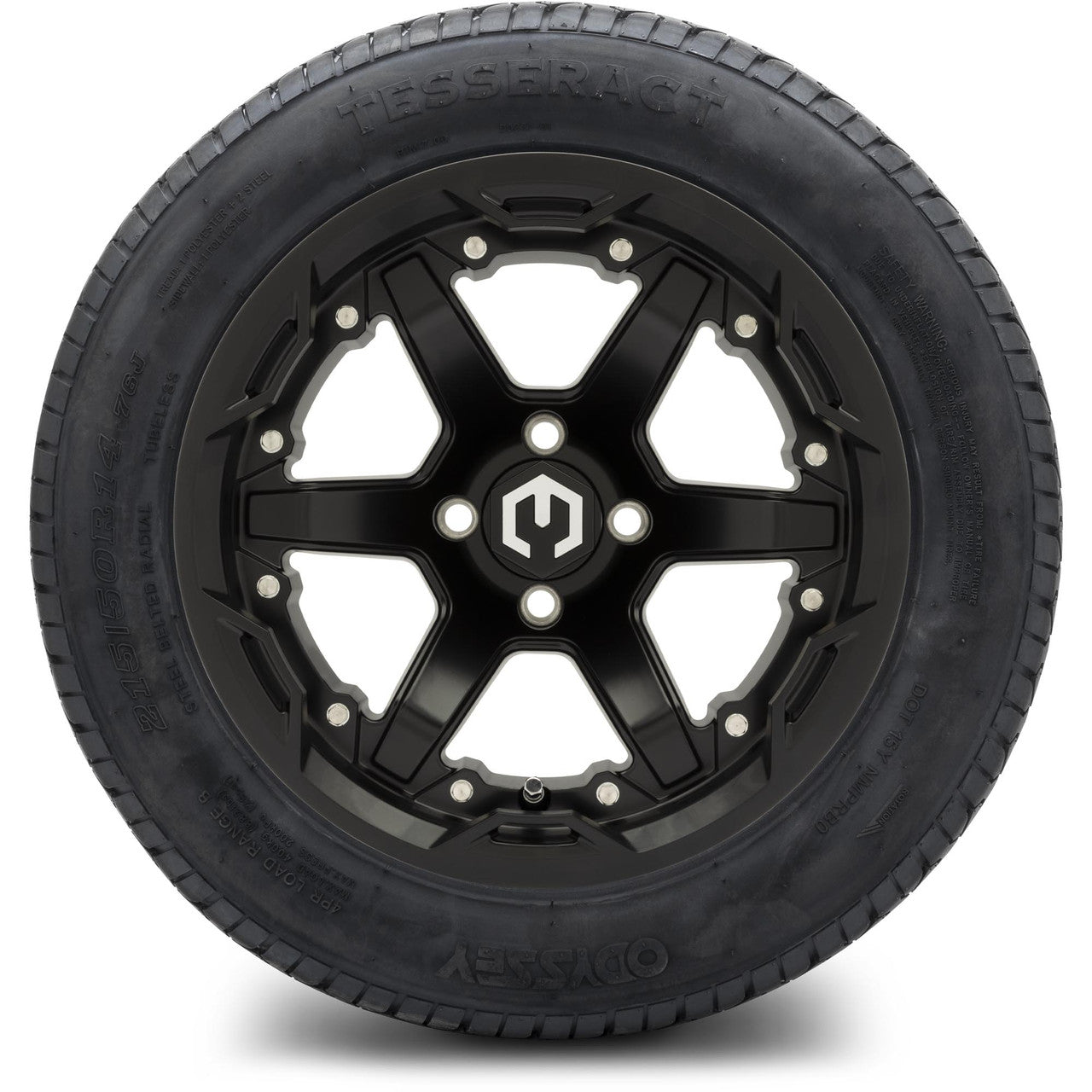 MODZ® 14" Gladiator Matte Black Wheels and Street Tires Combo