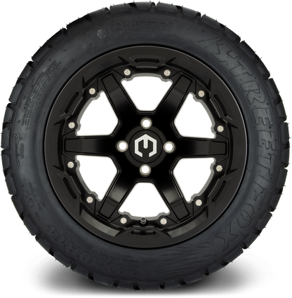 MODZ® 14" Gladiator Matte Black Wheels and Street Tires Combo