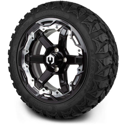 MODZ® 14" Gladiator Machine & Black Wheels and Off-Road Tires Combo