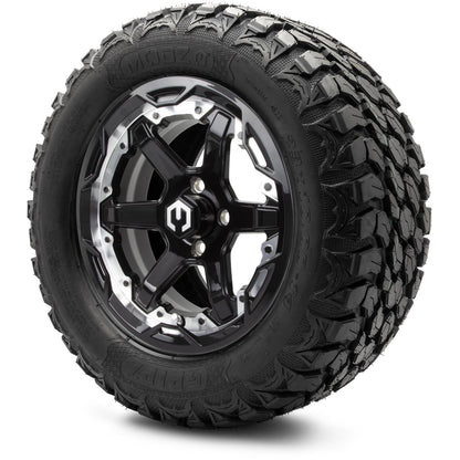 MODZ® 14" Gladiator Machine & Black Wheels and Off-Road Tires Combo
