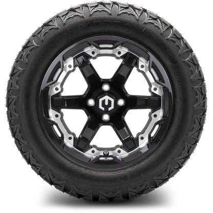 MODZ® 14" Gladiator Machine & Black Wheels and Off-Road Tires Combo