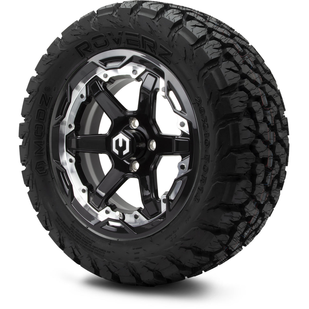 MODZ® 14" Gladiator Machine & Black Wheels and Off-Road Tires Combo