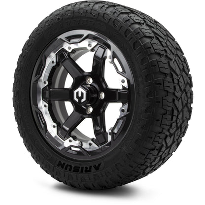 MODZ® 14" Gladiator Machine & Black Wheels and Off-Road Tires Combo