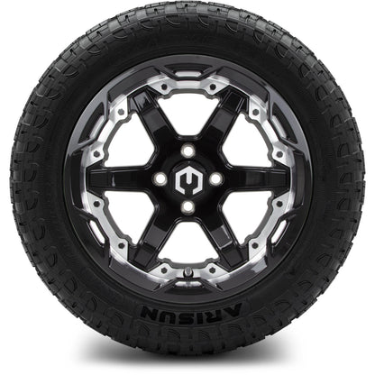 MODZ® 14" Gladiator Machine & Black Wheels and Off-Road Tires Combo