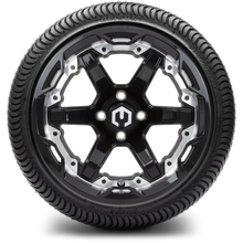 MODZ® 14" Gladiator Machine & Black Wheels and Street Tires Combo