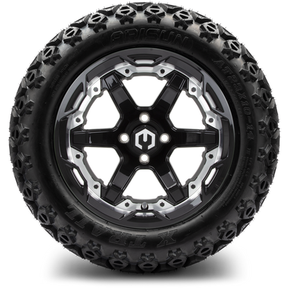 MODZ® 14" Gladiator Machine & Black Wheels and Off-Road Tires Combo
