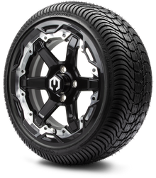 MODZ® 14" Gladiator Machine & Black Wheels and Street Tires Combo