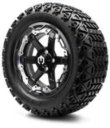 MODZ® 14" Gladiator Machine & Black Wheels and Off-Road Tires Combo